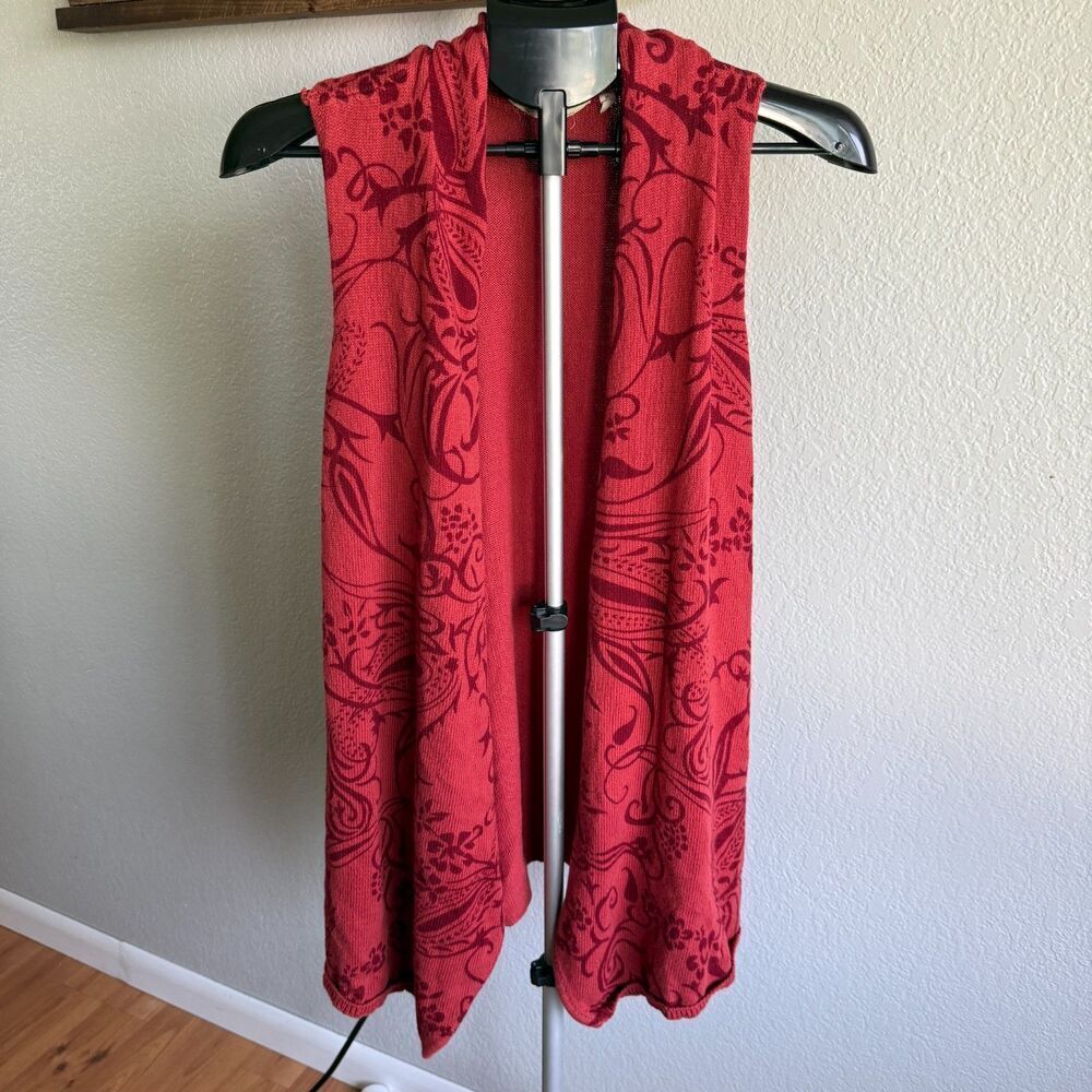 Soft Surroundings Longline Duster Sleeveless Open Front Sleeveless Cardigan M